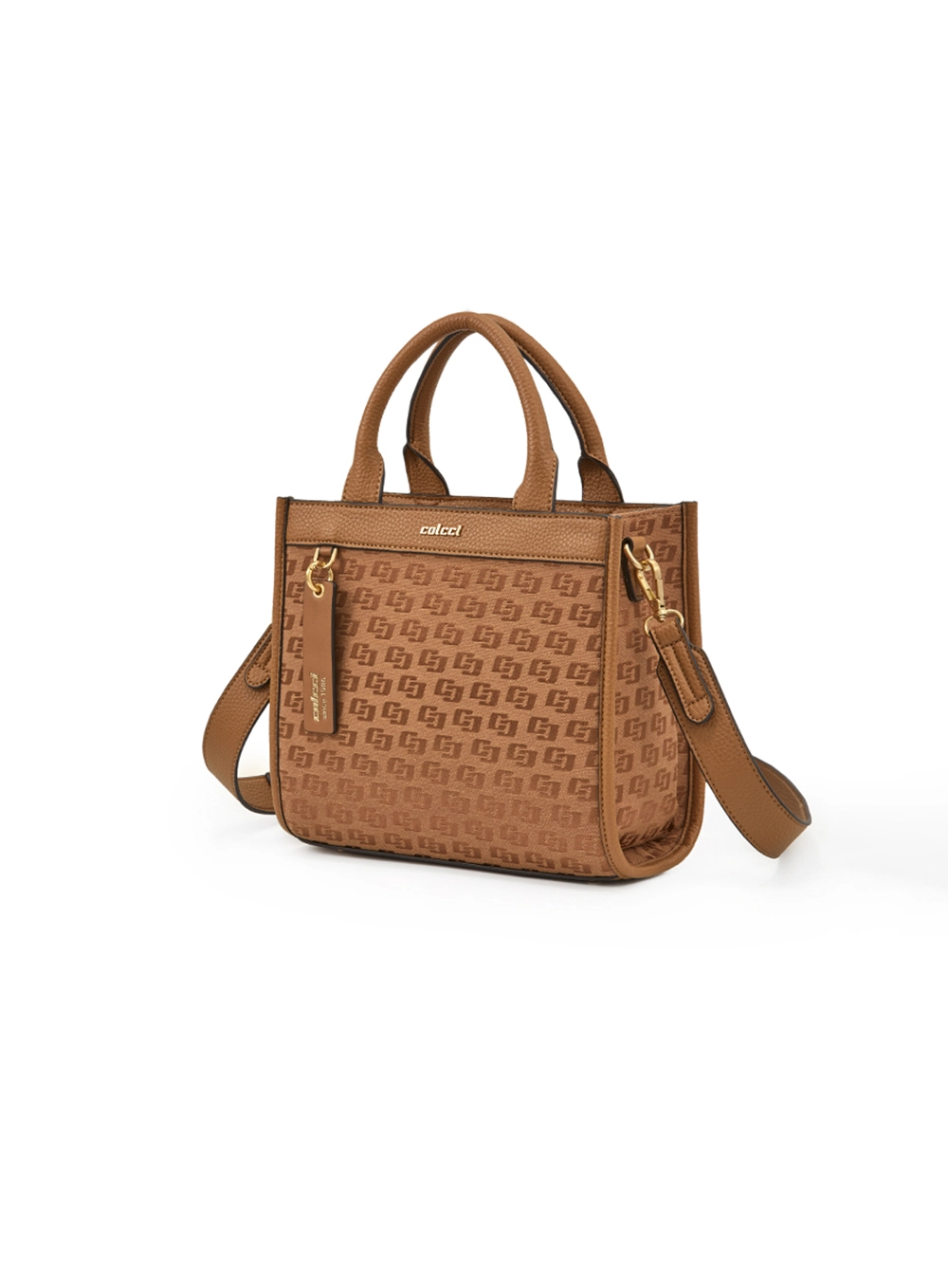 Bolsa Feminina Tote Jacquard Caramelo