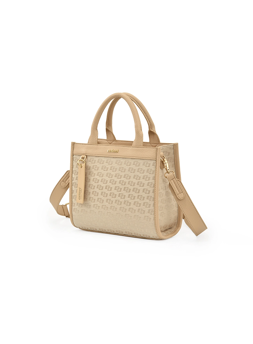 Bolsa Feminina Tote Jacquard Branco