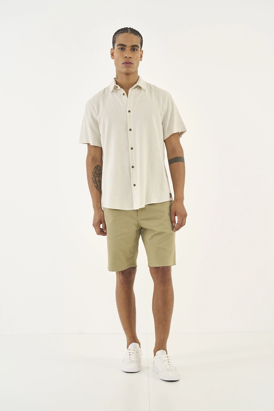 Bermuda Sarja  Masculino Colcci Bege