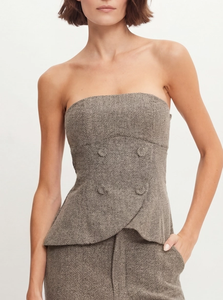 Blusa Alfaiataria Tomara Que Caia