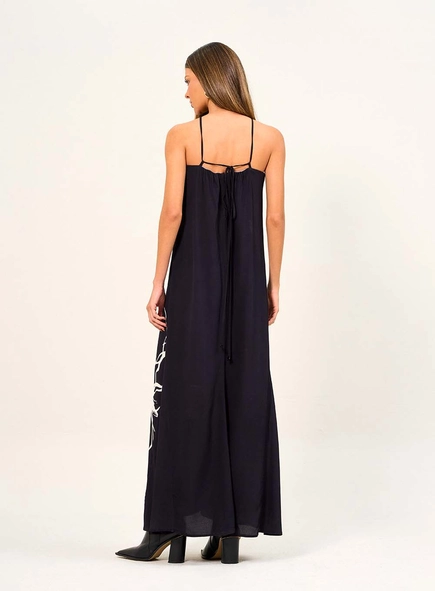 Vestido Feminino Longo Halter Estampado