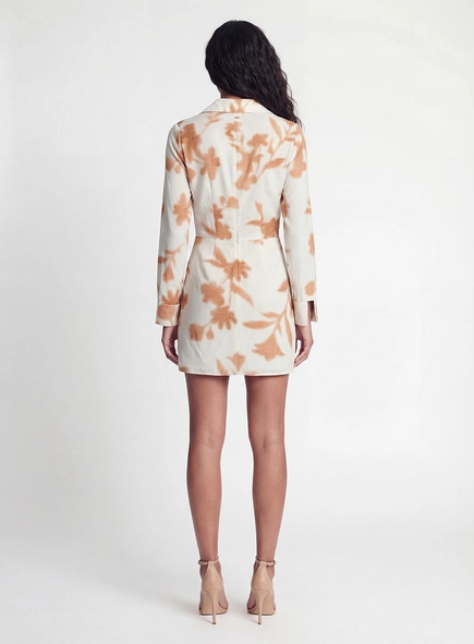 Vestido Curto Alfaiataria Estampado
