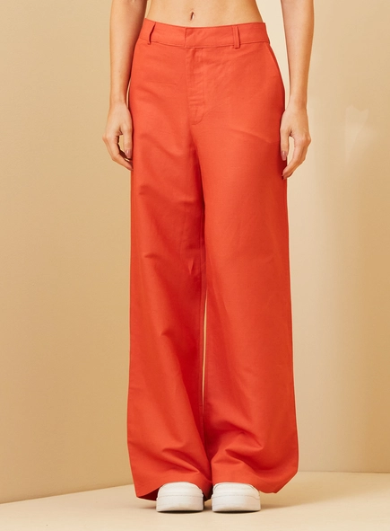 Calça Feminina Com Linho - Reta
