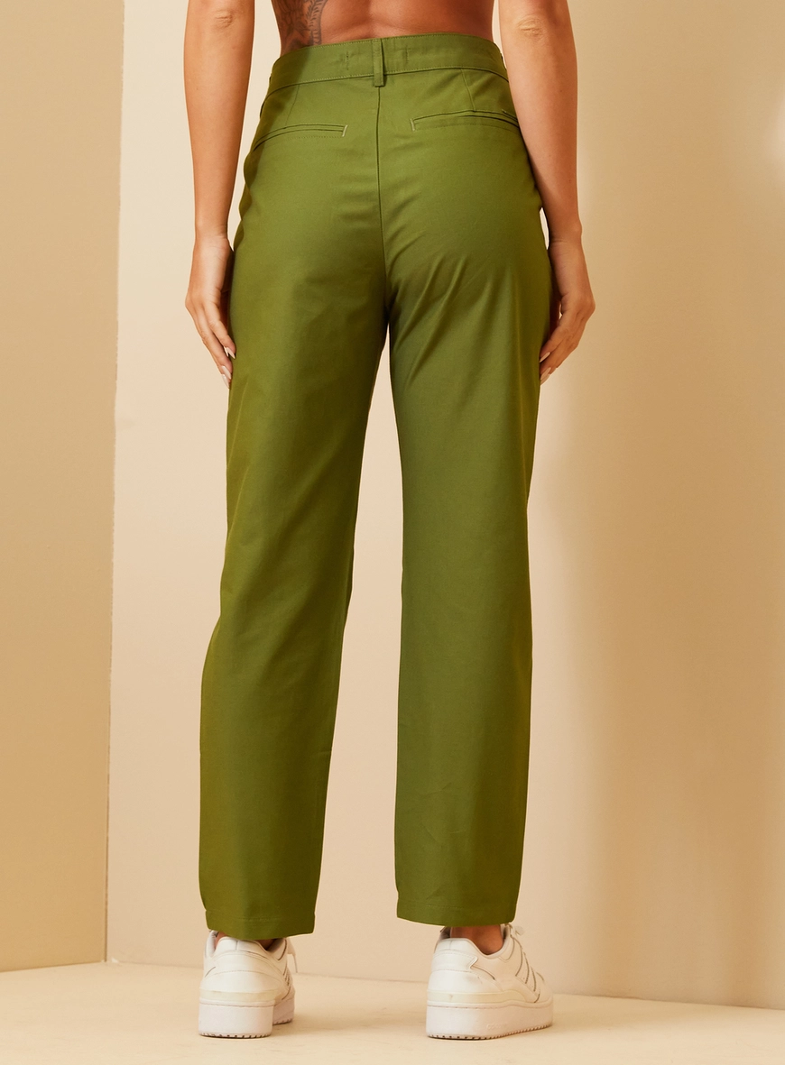 Calça Feminina Alfaiataria - Comfort Verde 4