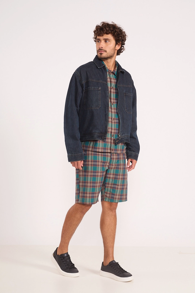 Bermuda Masculina De Alfaiataria Xadrez