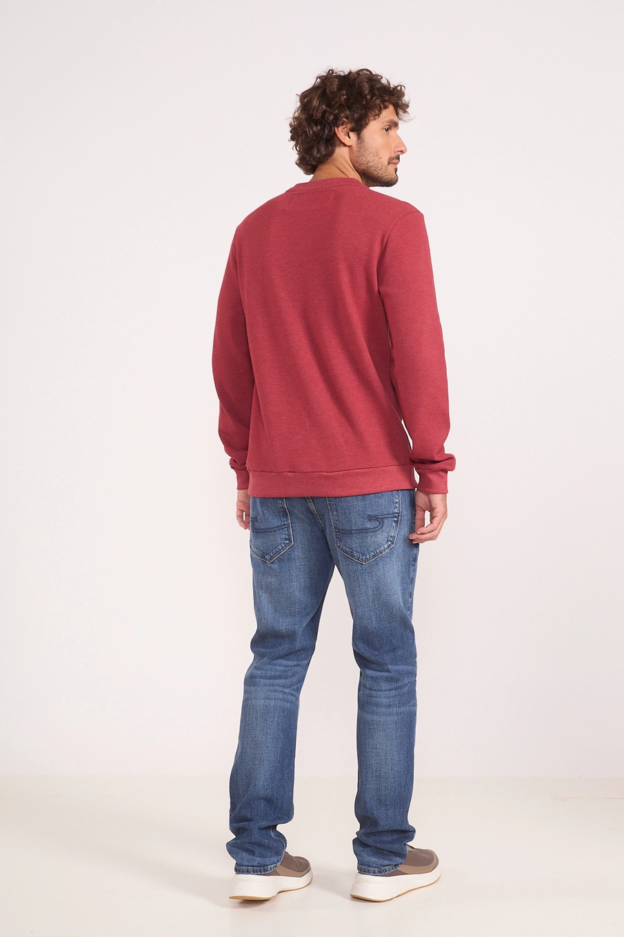 Blusão Moletom Reto Vermelho