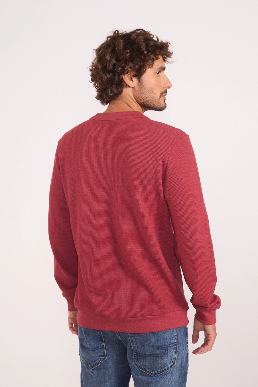 Blusão Moletom Reto Vermelho