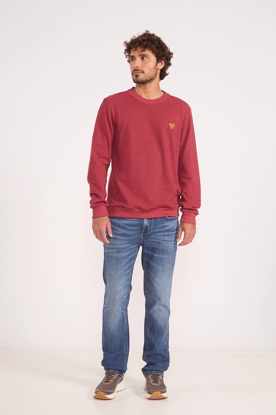 Blusão Moletom Reto Vermelho