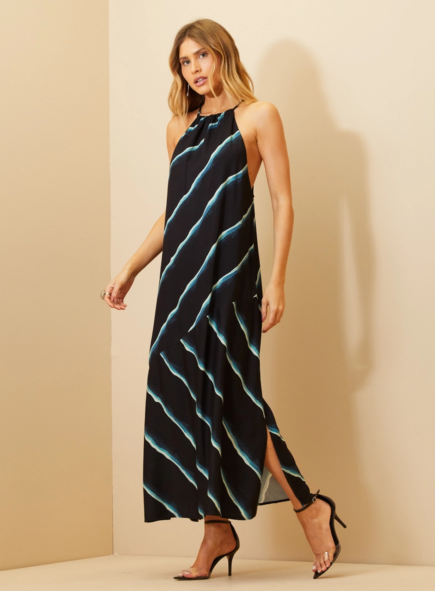 Vestido Feminino Longo Estampado Com Frente Única Estampados 1