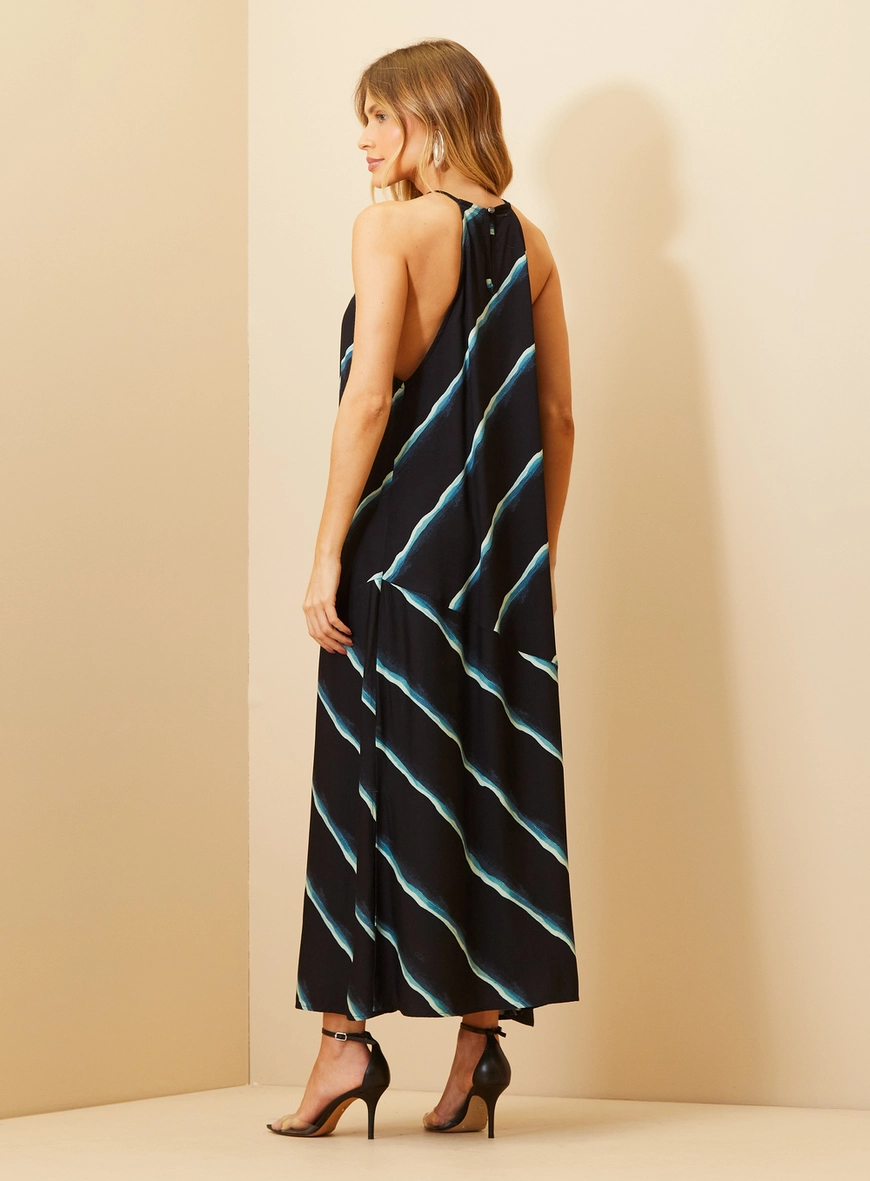 Vestido Feminino Longo Estampado Com Frente Única Estampados 4