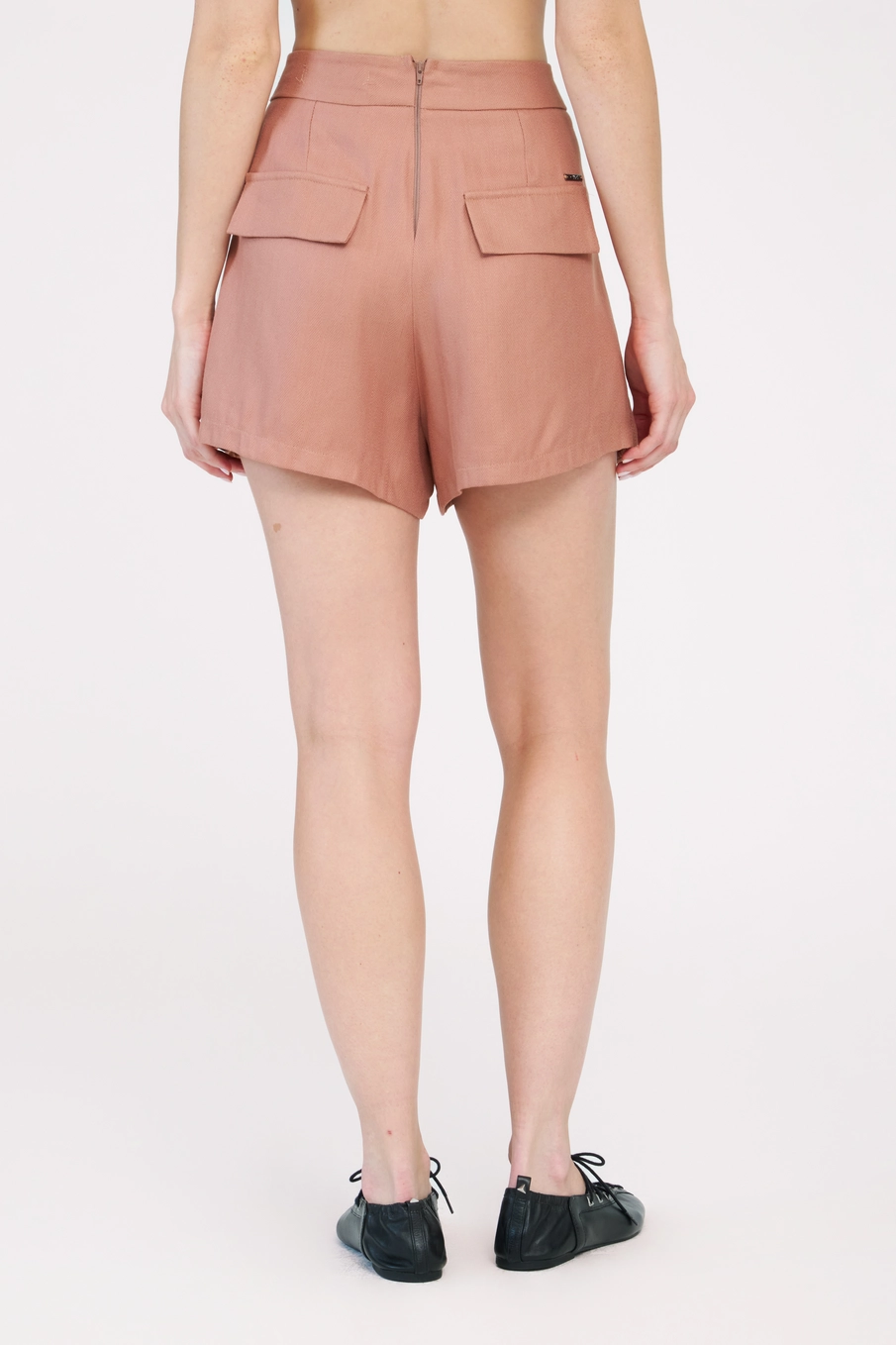 Short Saia Trapeze Média Marrom 4