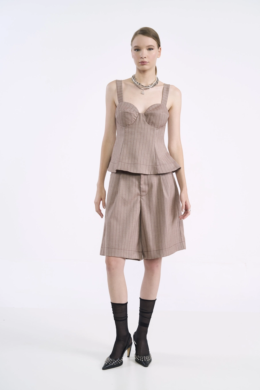 Blusa Corset Peplum Heritage Estampados