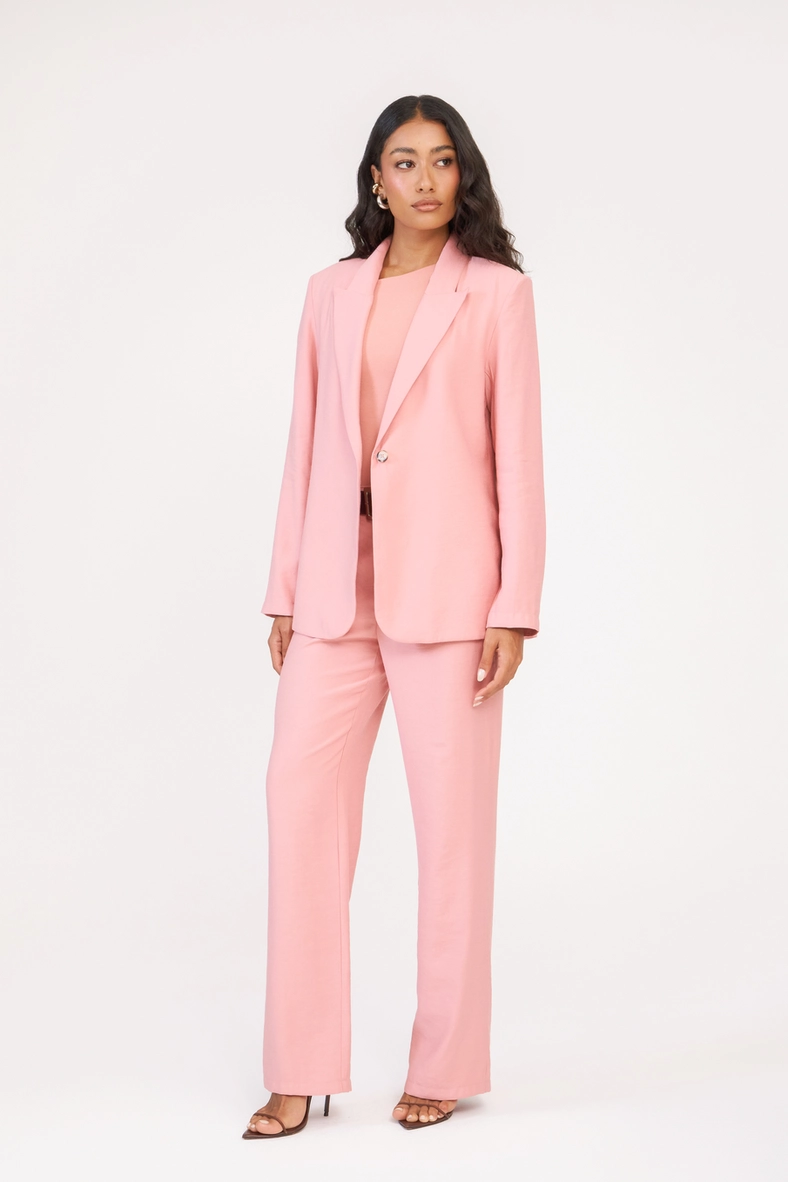 Blazer Alfaiataria Feminino Slim Rosa 3