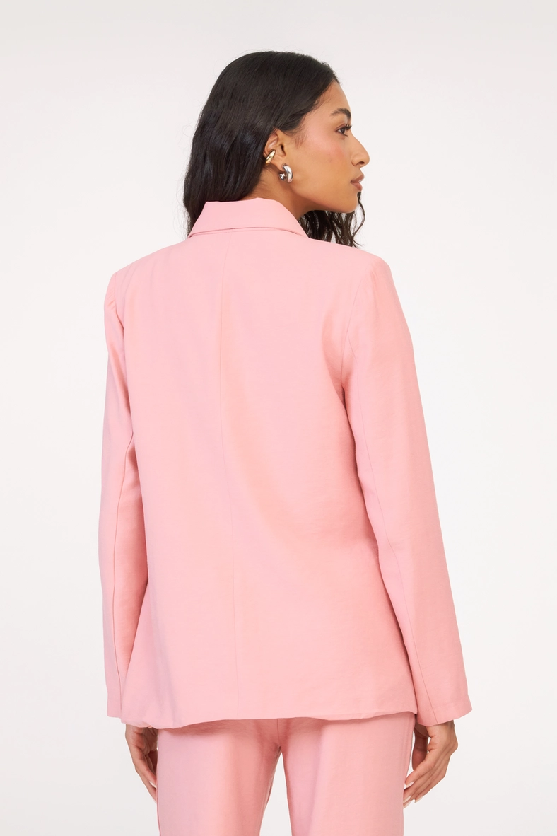 Blazer Alfaiataria Feminino Slim Rosa 2