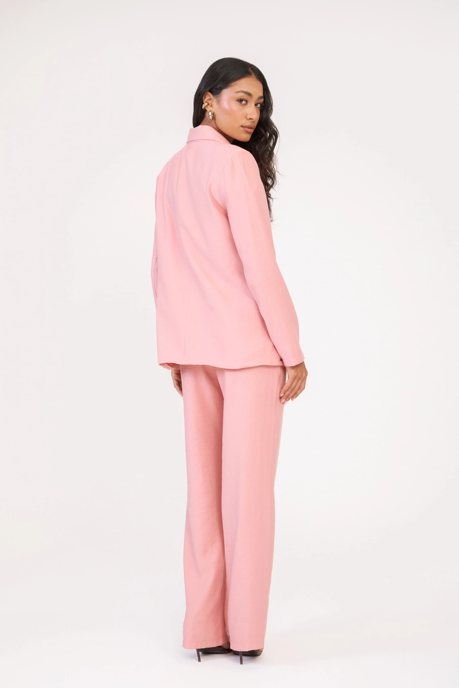 Blazer Alfaiataria Feminino Slim Rosa 4