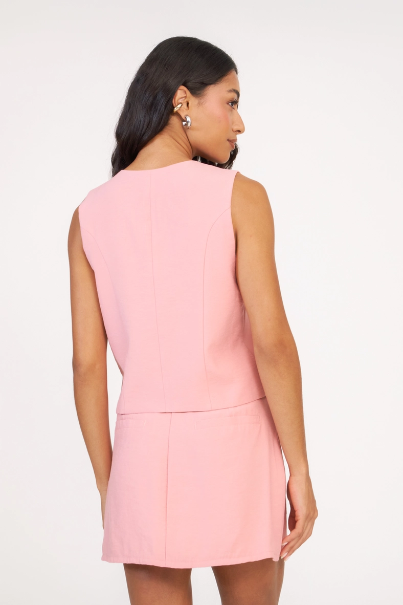 Colete Alfaiataria Feminino Rosa 2