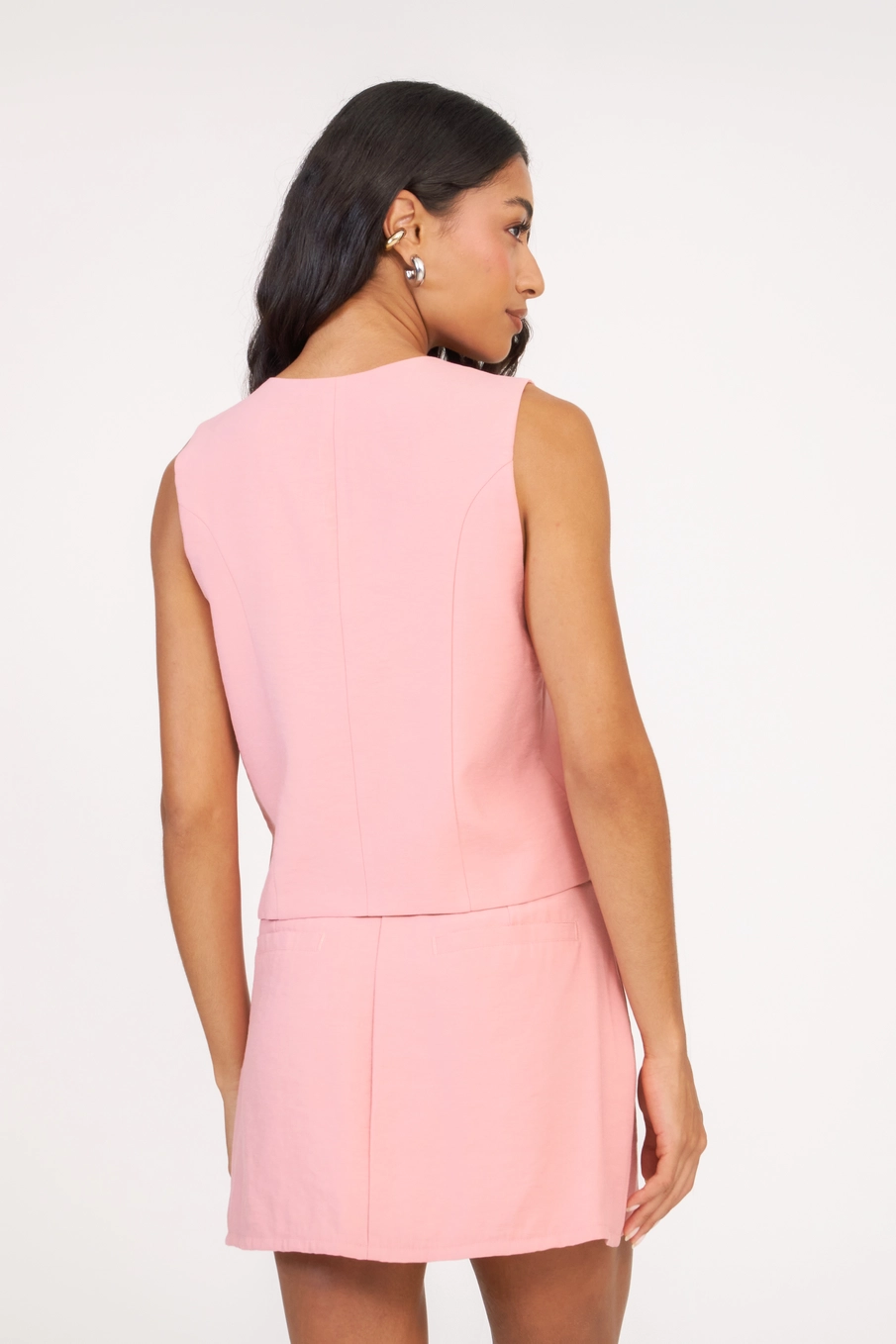 Colete Alfaiataria Feminino Rosa 2