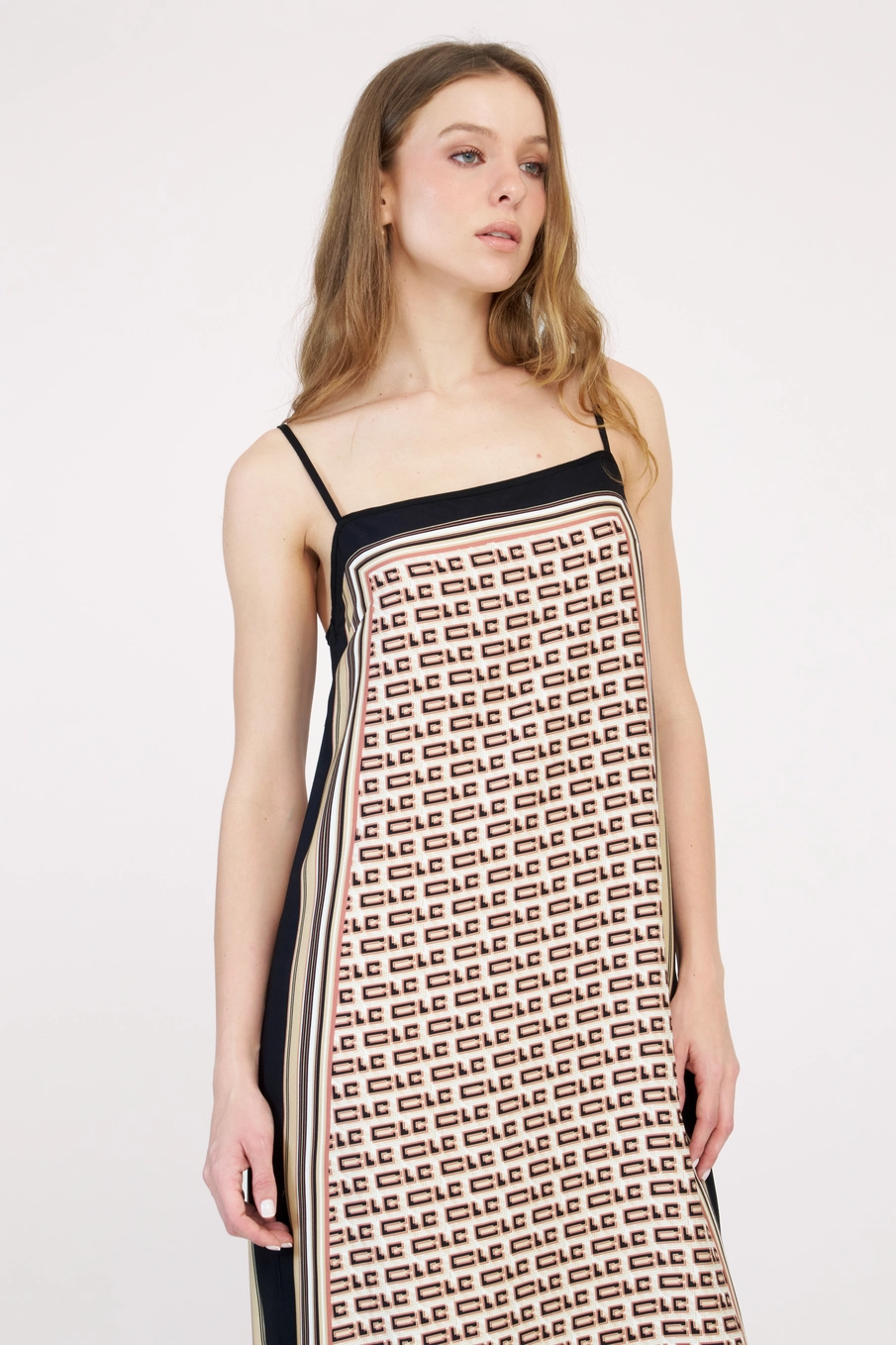 Vestido Maxi Midi Solto Monograma Scarf Estampados 3
