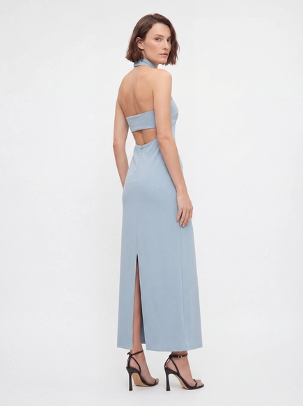Vestido Longo Slim Frente Única