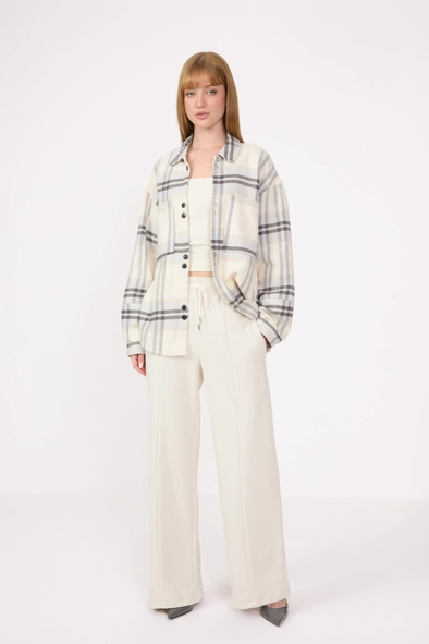 Camisa Feminina Oversized Xadrez