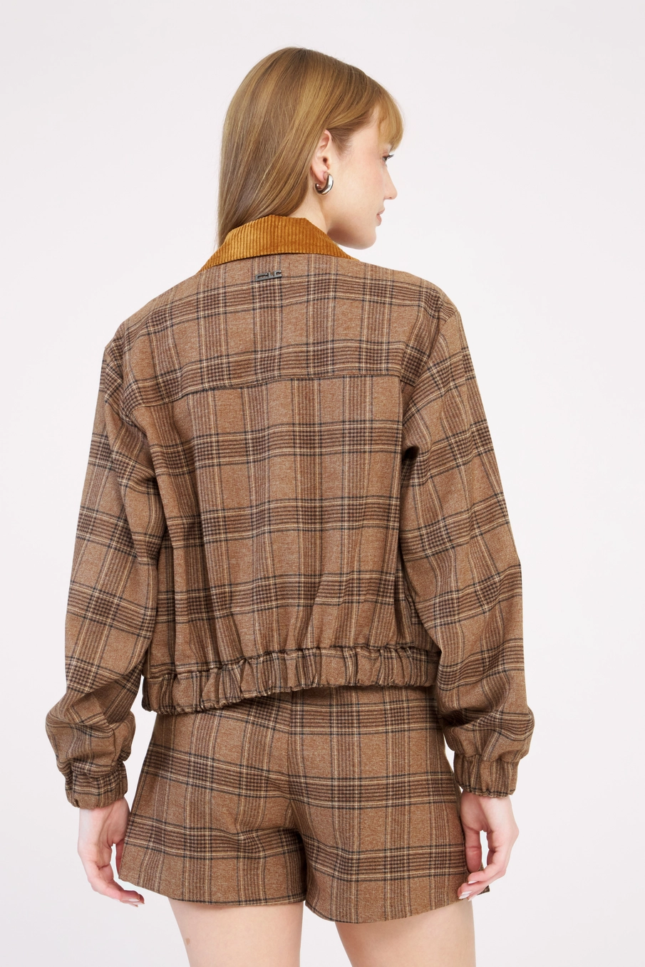 Jaqueta Alfaiataria Bomber Feminina Xadrez Estampados 4