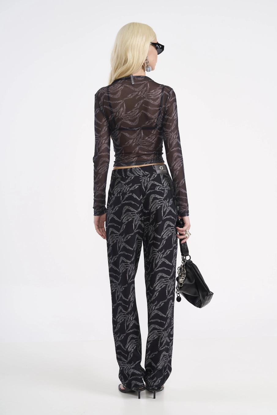 Blusa Cropped Em Tule Estampados