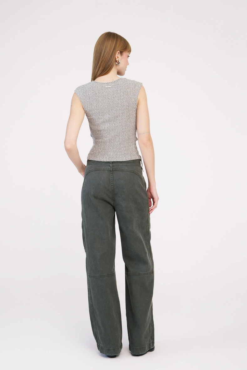 Blusa Slim Texturizada Bege 2