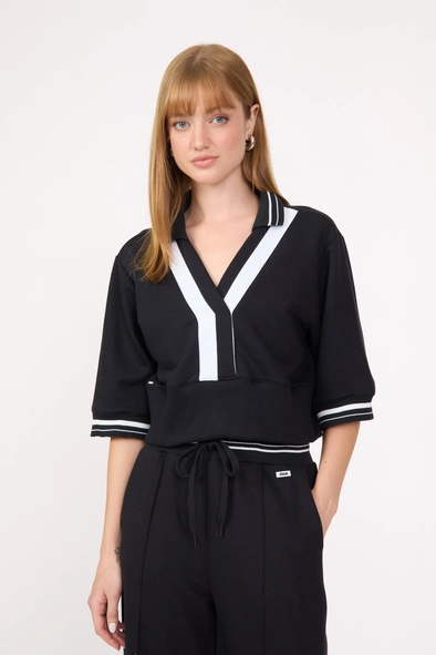 Blusa Moletom Box Decote V