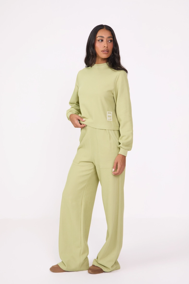 Blusão Feminino Regular Canelado Verde 3