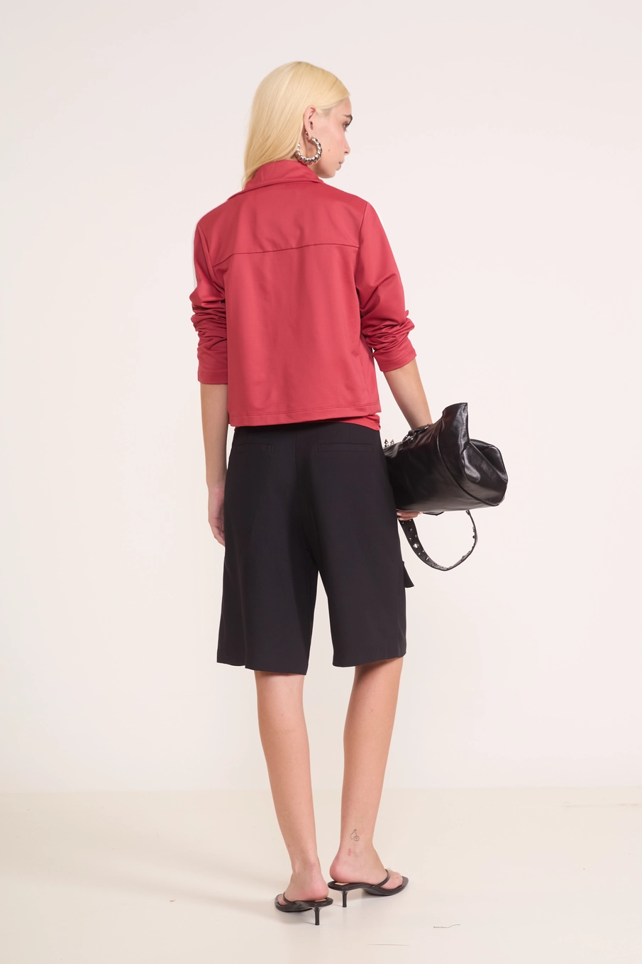 Jaqueta Track Cropped Vermelho