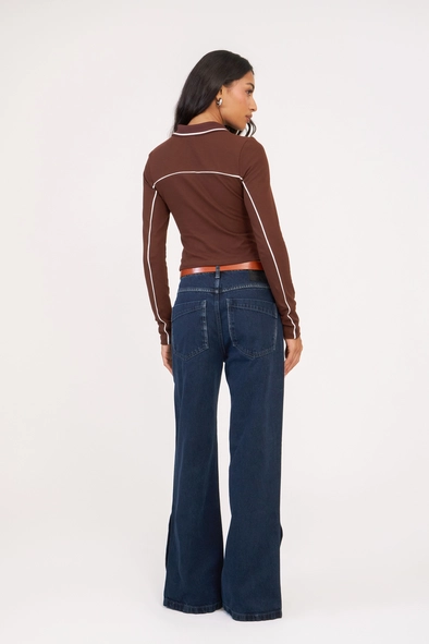Polo Feminina Small Manga Longa