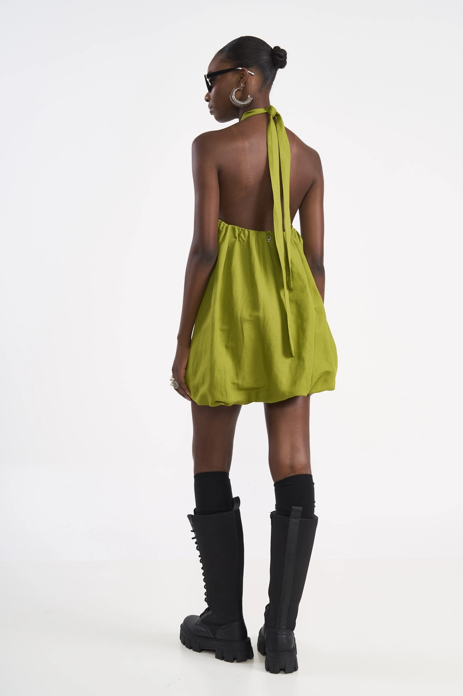 Vestido Curto Balloon Verde