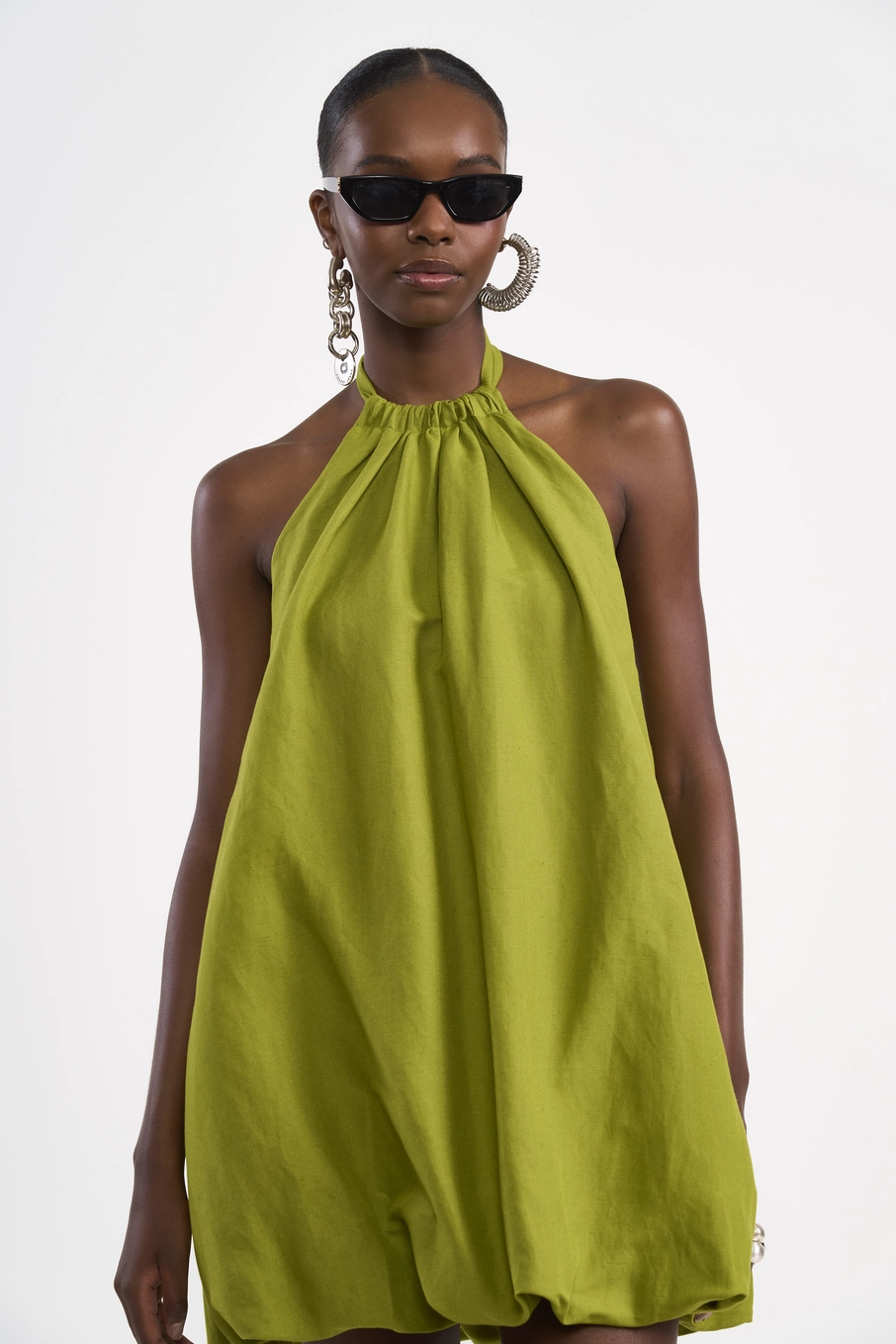 Vestido Curto Balloon Verde