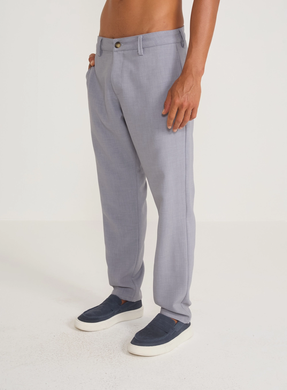 Calça Alfaiataria Contemporânea Cinza
