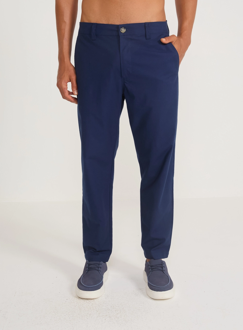 Calça Chino Slim Comfort Azul