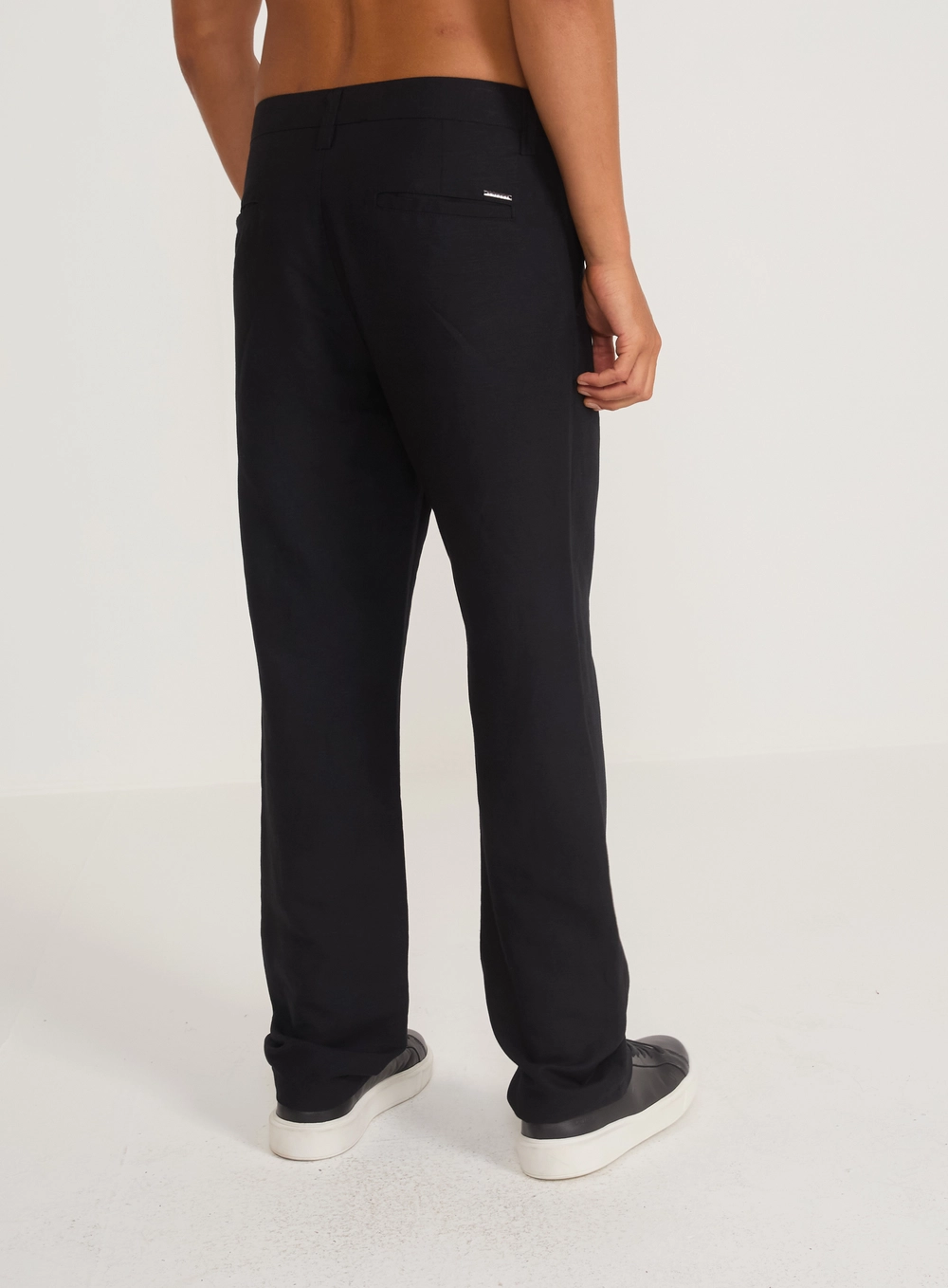 Calça Alfaiataria Viscose E Linho Preto
