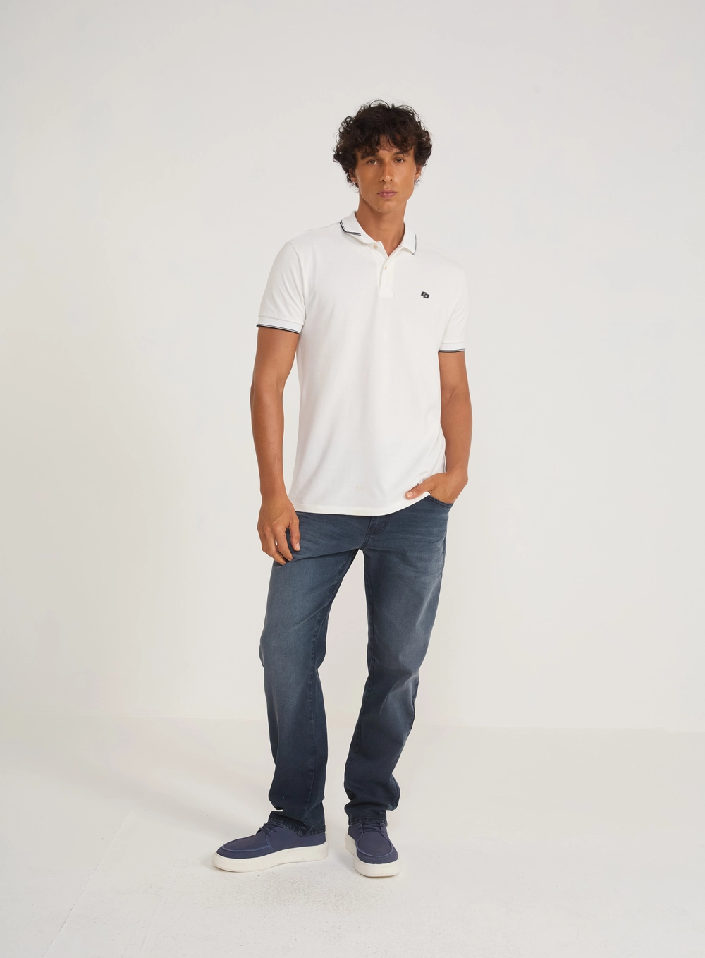 Calça Jeans Masculina Reta Indigo Preto