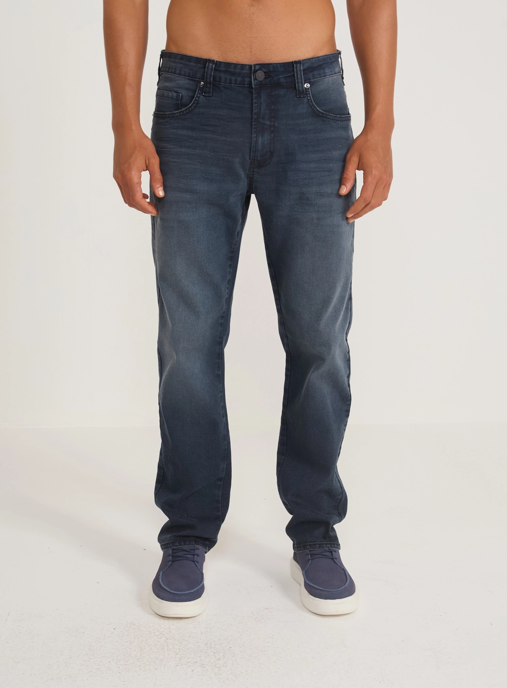 Calça Jeans Masculina Reta Indigo Preto