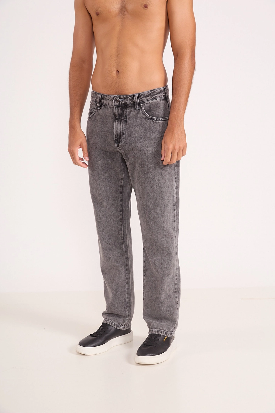 Calça Masculina Jeans Reta Premium Indigo Preto