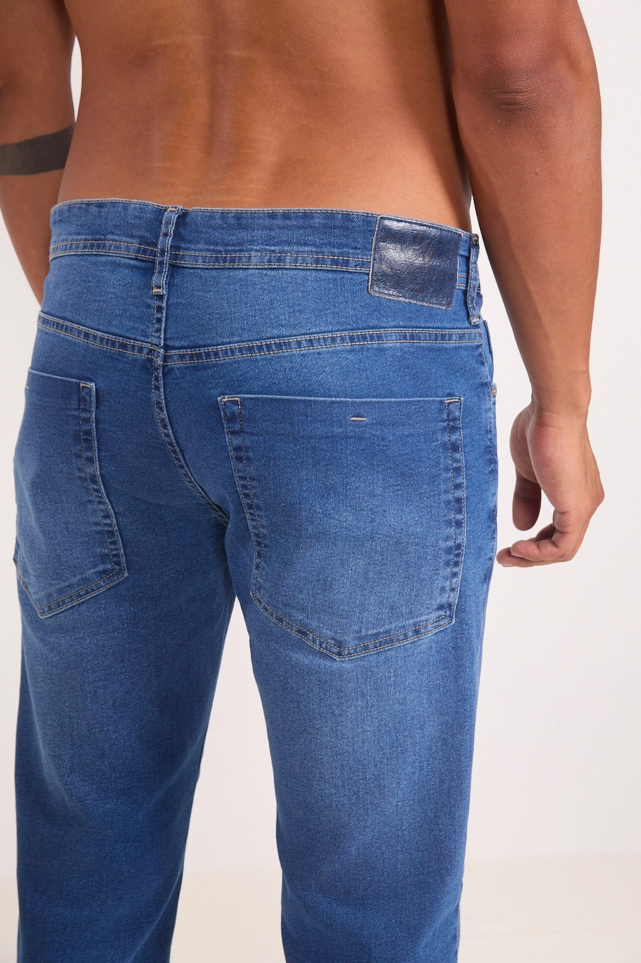 Calça Jeans Masculina Reta Índigo