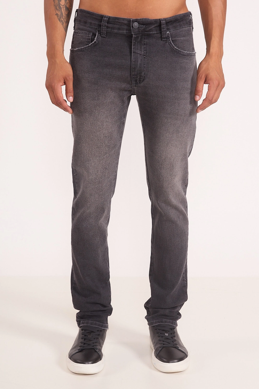 Calça Masculina Felipe Skinny Indigo Preto