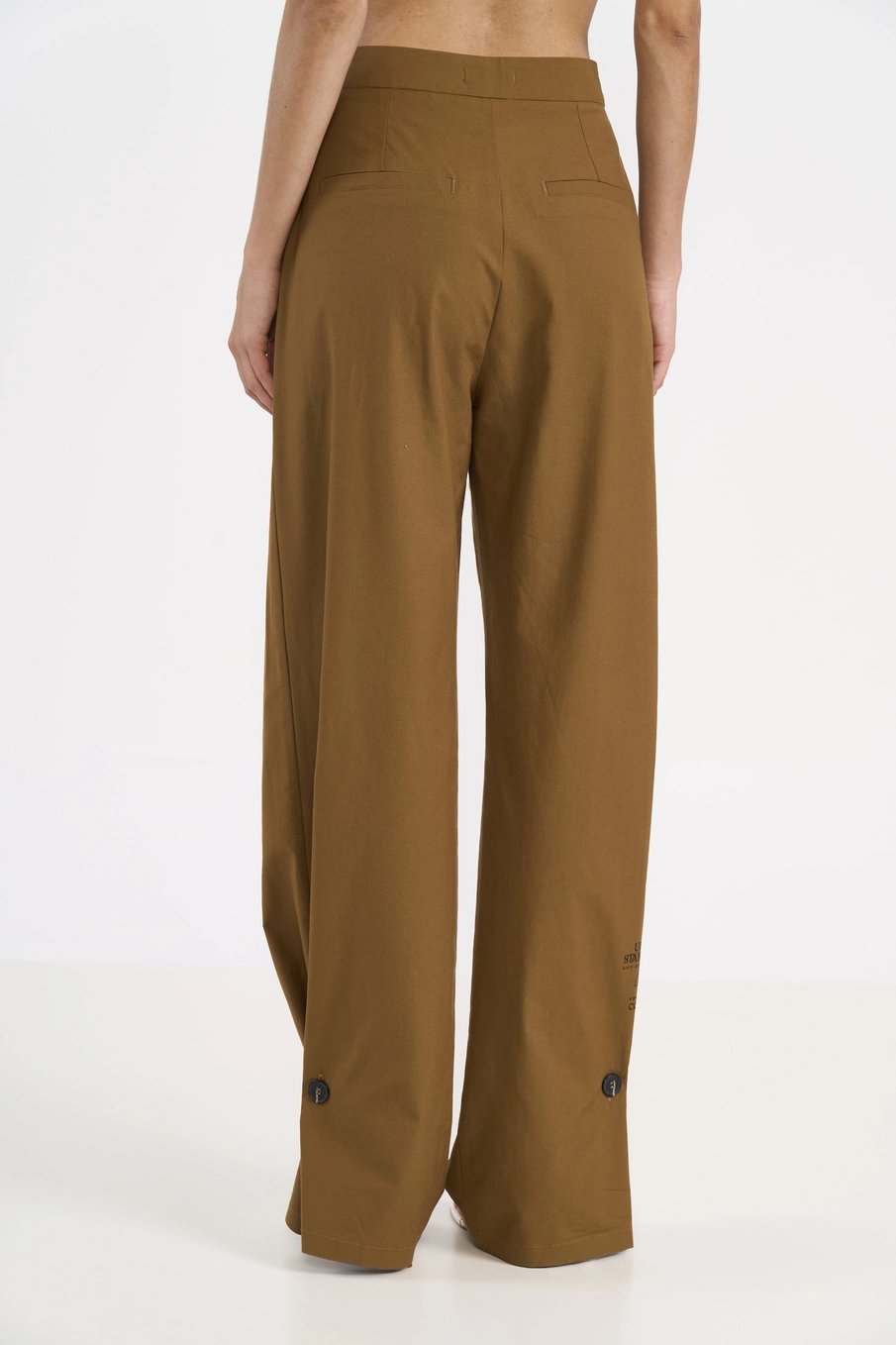Calça Pantalona Alfaiataria Marrom
