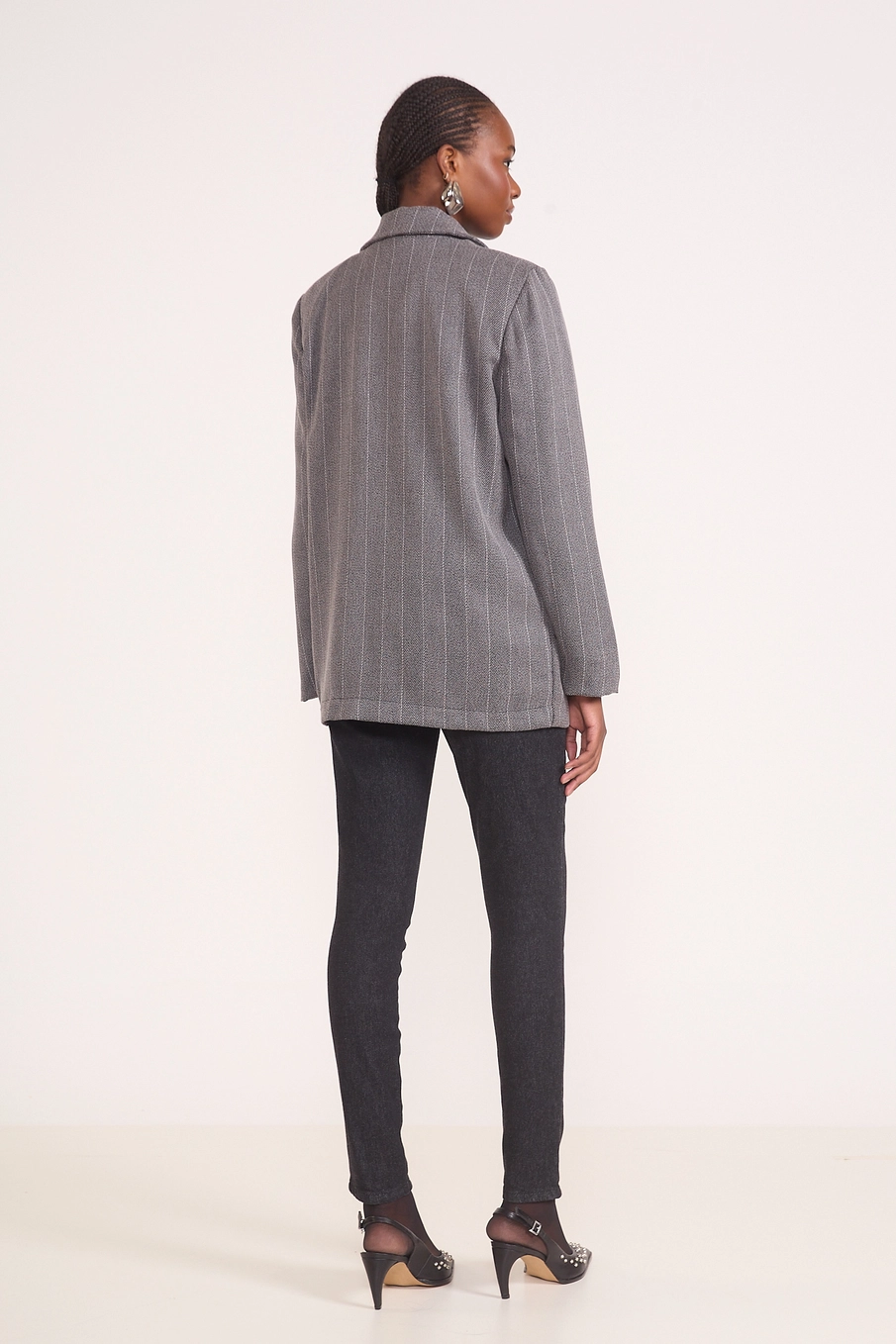 Calça Jeans Skinny Cintura Alta Bruna Indigo Preto
