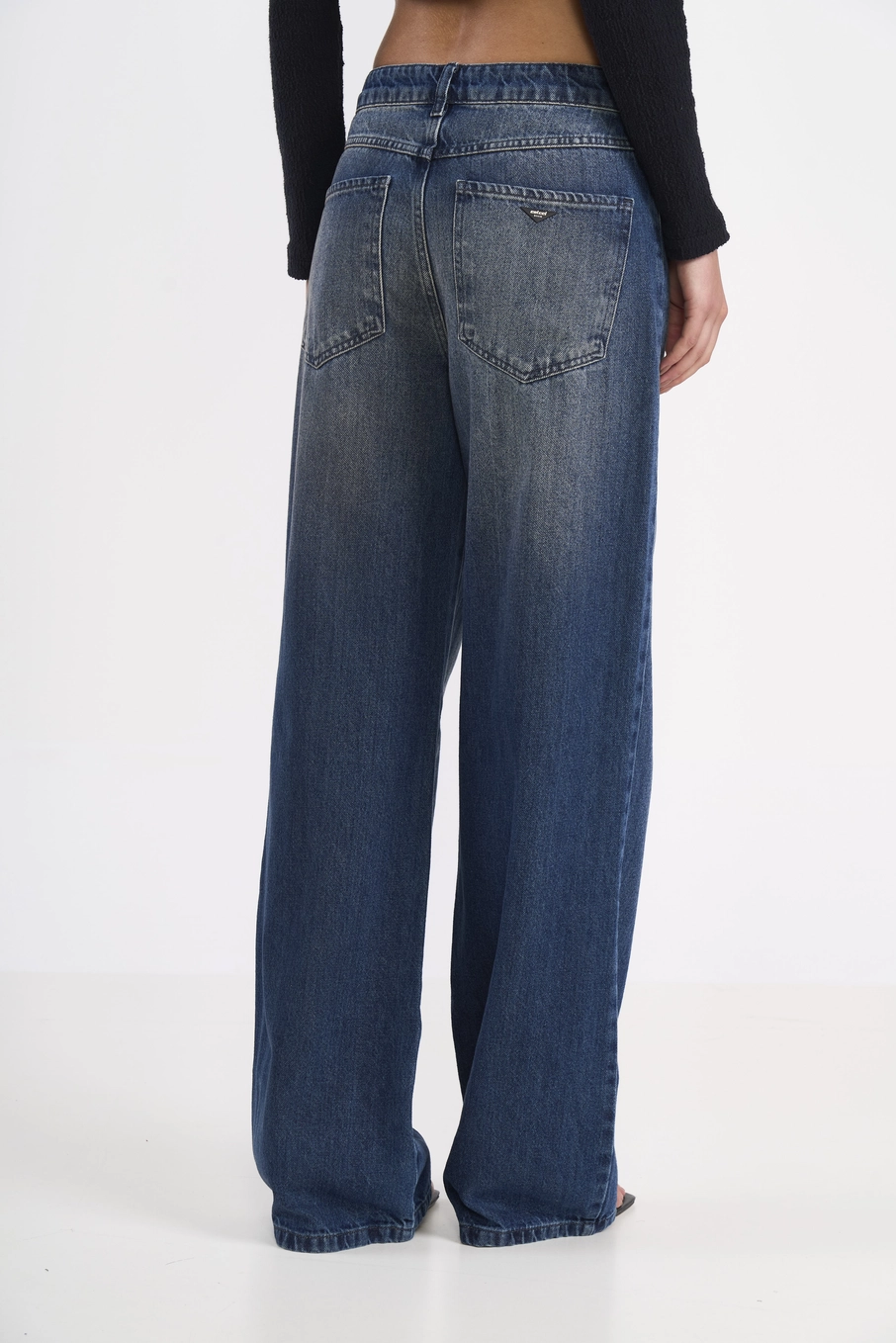 Calça Jeans Ampla Cintura Alta Wide Leg Juliette Índigo