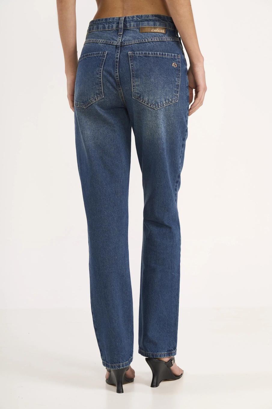 Calça Jeans Reta Azul Médio Índigo