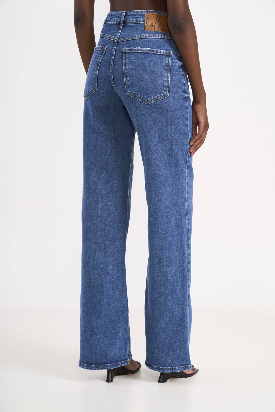 Calça Jeans Wide Leg Cintura Alta Juliette Índigo
