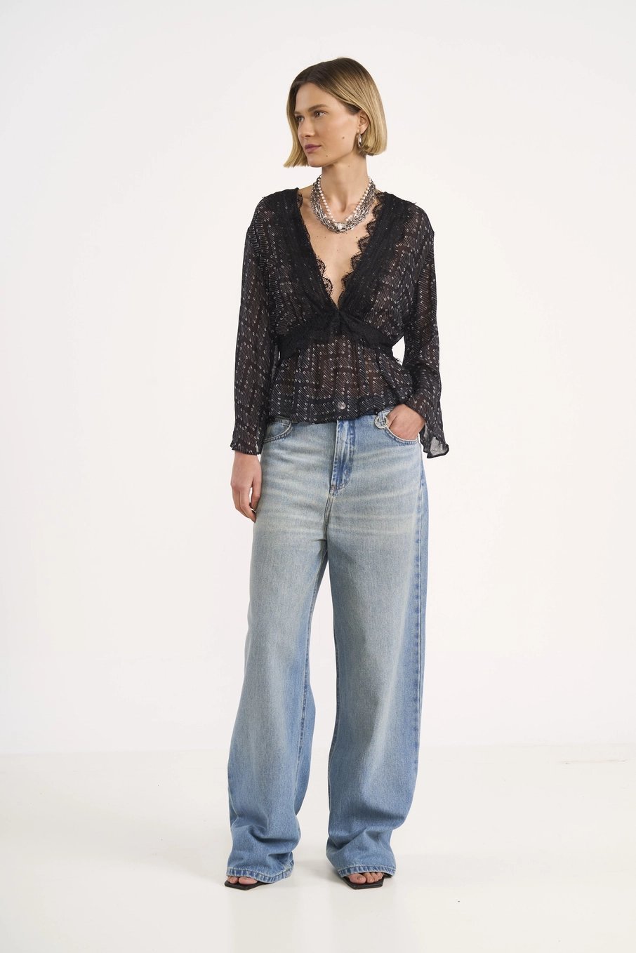 Calça Jeans Bruna Wide Leg Índigo