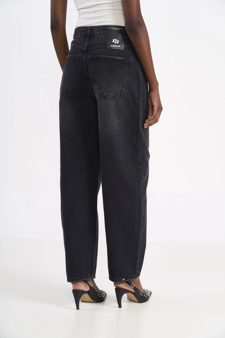 Calça Jeans Barril Black Indigo Preto
