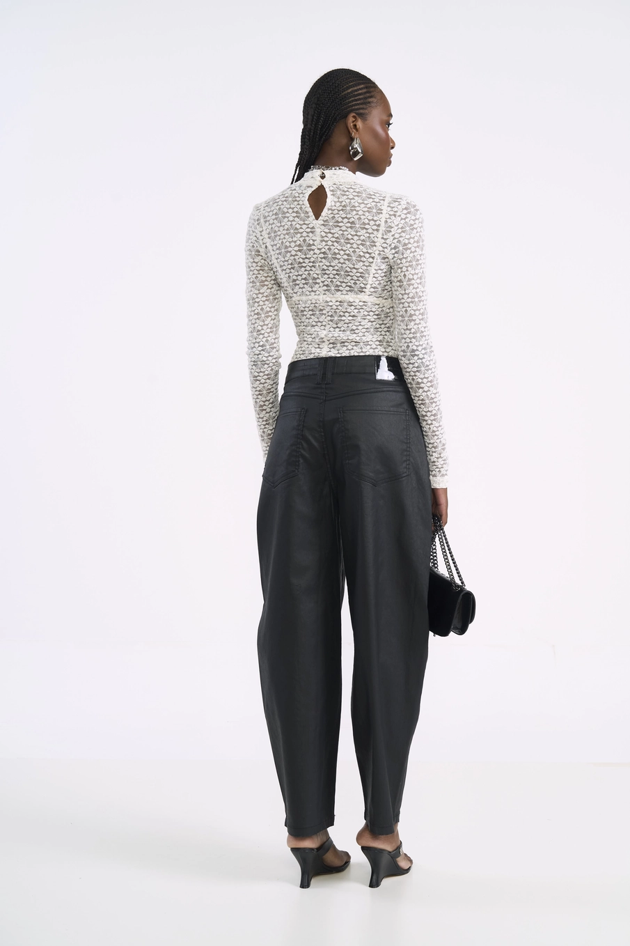 Calça Barril Resinada - Joana Preto