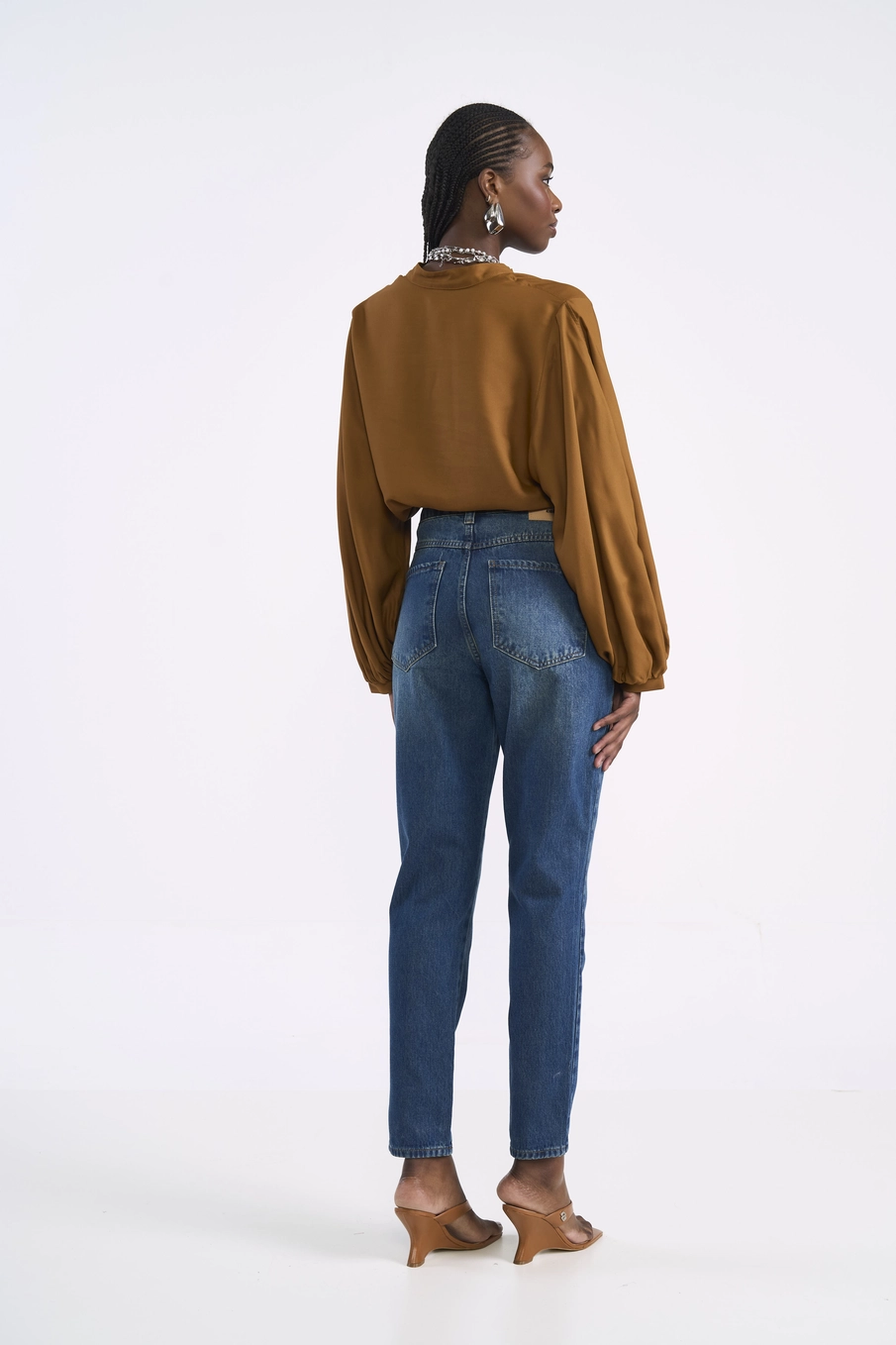 Calça Feminina Jeans Cropped Índigo